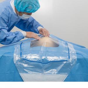 China Medical Disposable Sterilized Surgical Drape SMS EOS Craniotomy Drape wholesale