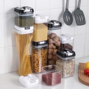 China Different Capacity Plastic Sealed Cans Kitchen Storage Box Transparent Food Container wholesale