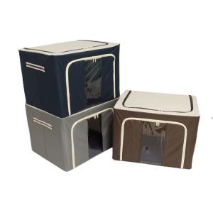 China Ultralight 100L Fabric Cube Storage Boxes , Dustproof Fabric Storage Bins With Lids wholesale