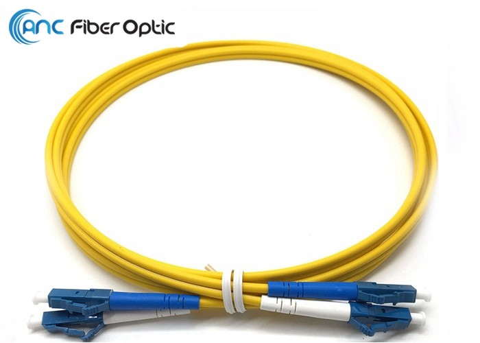 China LSZH Singlemode Fiber Optic Patch Cables LC/UPC to LC/UPC Yellow 3 Meter wholesale