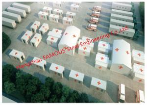 China Lightweight Steel Frame Flat Pack Prefab Containers For International Rescue Camp Or Clinic Office wholesale