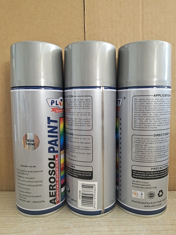 China EN71 Chrome Aerosol Spray Paint 450ml zinc plating Tin Can OEM wholesale