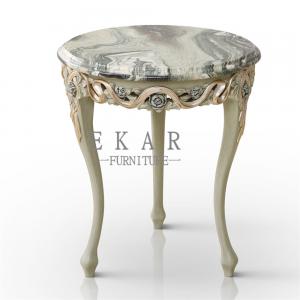 China Home Furniture Antique Marble Top Teapoy Corner End Tables wholesale