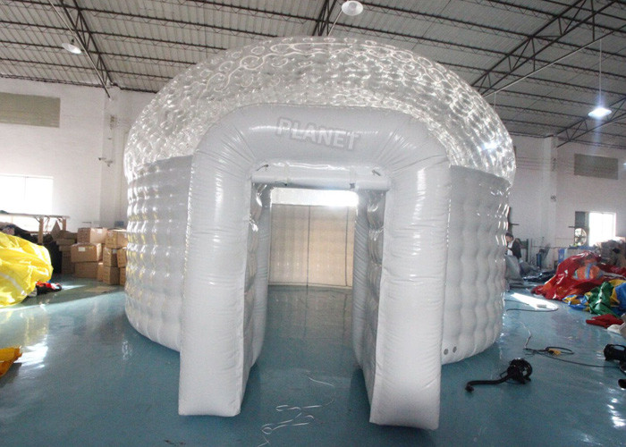 China Half Transparent PVC 6m Inflatable Christmas Igloo Tent wholesale