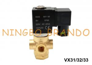 China ASCO Type 3 Way Brass Solenoid Valve For Water Air 1/8'' 1/4'' 24V 220V wholesale