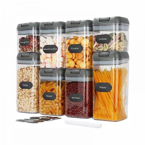 BPA-free 8 Pcs Set Clear Plastic Mini Storage Containers with Easy Lock Lids