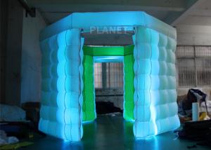 China 2 Doors Inflatable Photo Booth Kiosk Diamond Shape With Air Blower wholesale