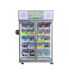 China Retail Vegetable Smart Fridge Vending Machine With Advertising Screen wholesale