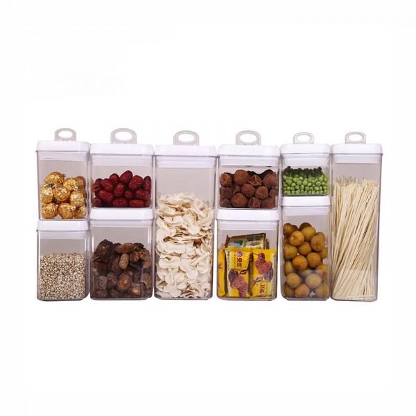 10pcs Set Kitchen Use Durable Customized Airtight Plastic Dry Food Storage Container
