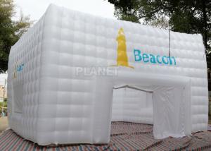China Large White Inflatable Cube Tent 420 D Oxford Cloth Apply To Trade Show wholesale