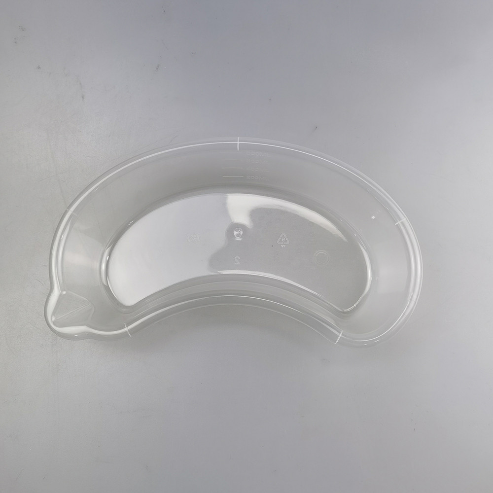 China Plastic Disposable Kidney Dish Transparent 800cc With Curved Mouth wholesale