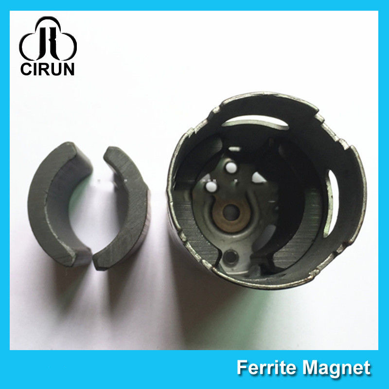 China C5 Grade Permanent Ferrite DC Motor Magnet High Performance R13.15*R8.8*H21mm wholesale