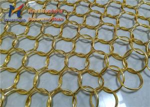 China Golden Yellow Ring Mesh Curtain wholesale