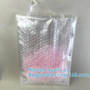 China Shopping Bags With Bubble Padded Mailer Metallic Bubble Apparel Bag, Customized Bubble Pouch Bags Holographic Surface wholesale