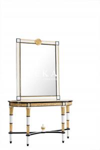 China Spanish royal style wooden console table and mirror set FLN-M-XG201 wholesale