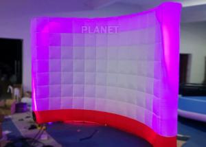 China 3 Meter Led Inflatable Wall 210 D Reinforce Oxford Material Logo Printing wholesale