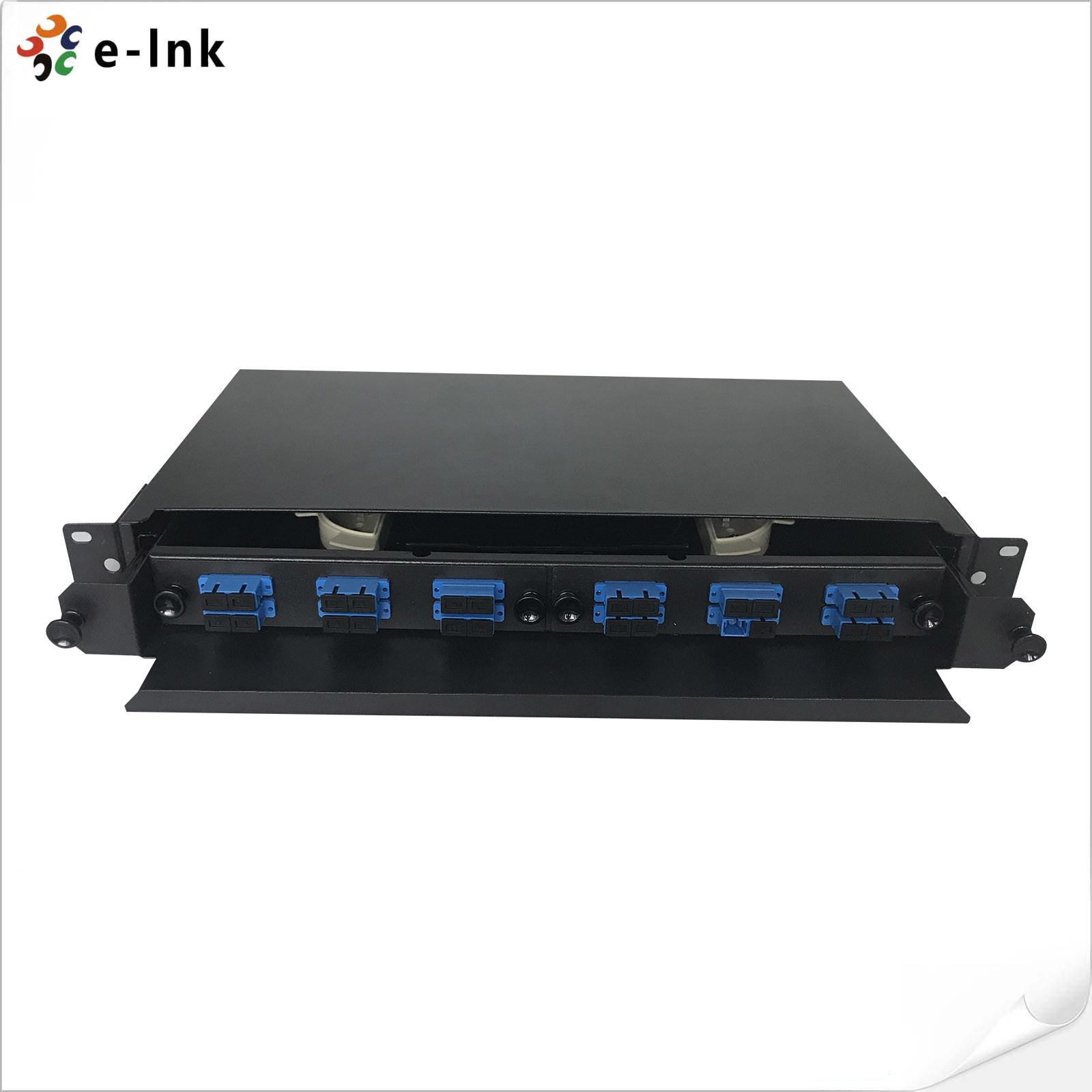 China 19 Inch FPP Rack Mount Fiber Patch Panel Drawer Type 12-144 Ports With SC Adapter wholesale