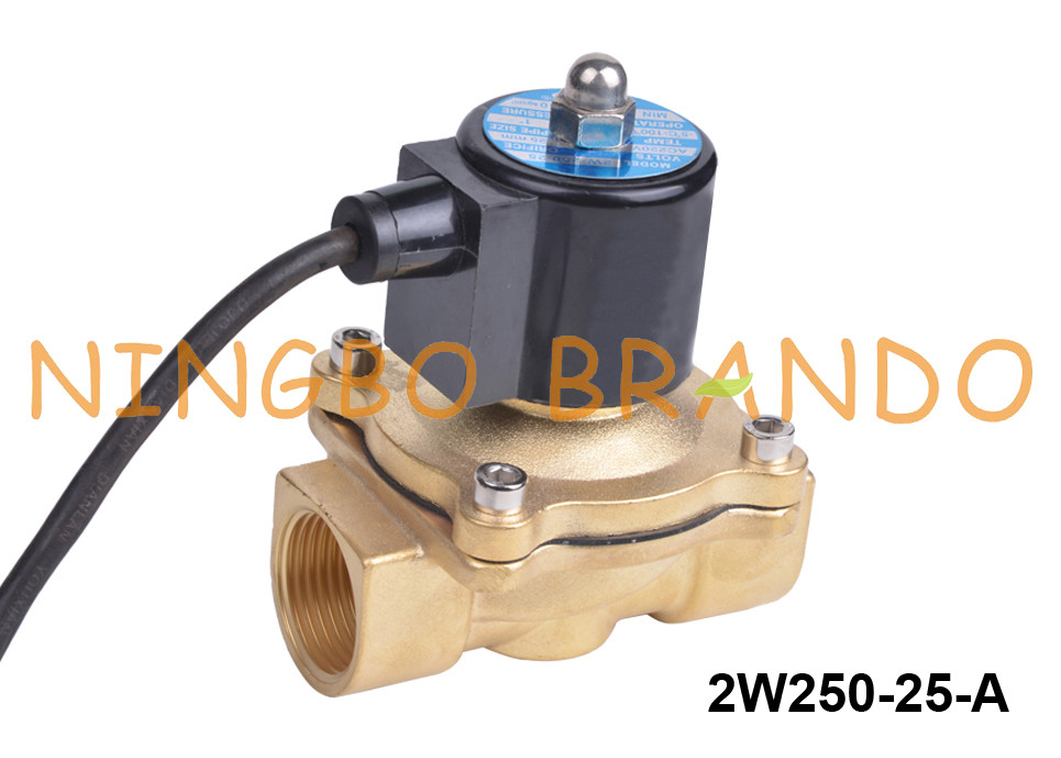 China 1'' Waterproof IP68 Water Brass Solenoid Valve Normally Closed 24V 220V wholesale