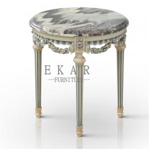 China Corner Carved Wood Marble Top Coffee Antique End Table For Sofa wholesale