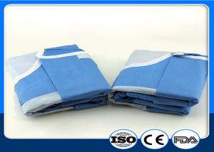 China Nonwoven Disposable Surgical Gown Reinforced Blue Hospital Spunlace wholesale