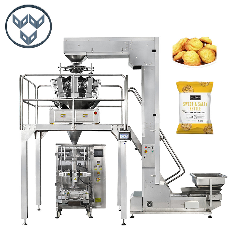 Buy cheap Cookies Chips Pillow Bag Food Packing Machine Nitrogen Filling Multi Head from wholesalers