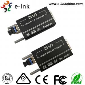 China 4K * 2K DVI Video To Fiber Converter SM10-80KM Default 1.4km EDID Support 1 SFP Port wholesale