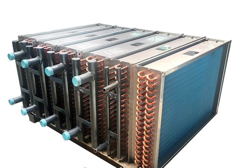 China High Durability Copper Tube Fin Heat Exchanger For Chiller Water Cooling Area wholesale