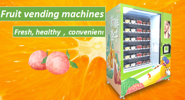 China Middle Pick Up Cut Fruit Salad Box Health Vending Machine Push Board Elevator wholesale