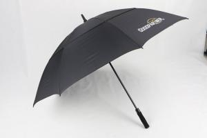 China Black Pongee Vented Golf Umbrella , Wind Resistant Golf Umbrella EVA Handle wholesale