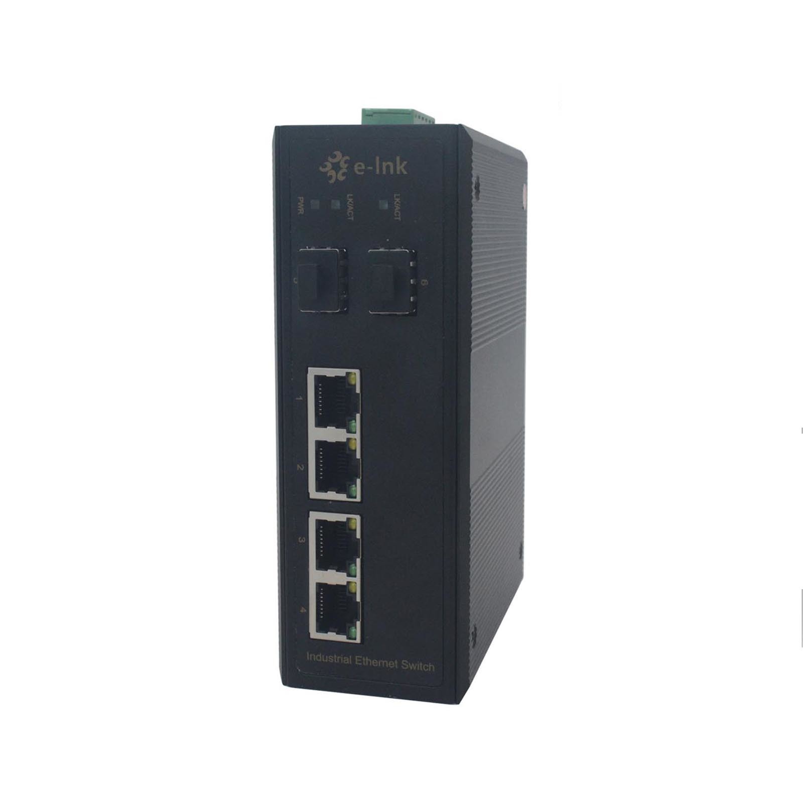 China Durable Industrial Ethernet POE Switch 4 Port 10/100/1000T 802.3at PoE+ 2 Port 100/1000X SFP wholesale