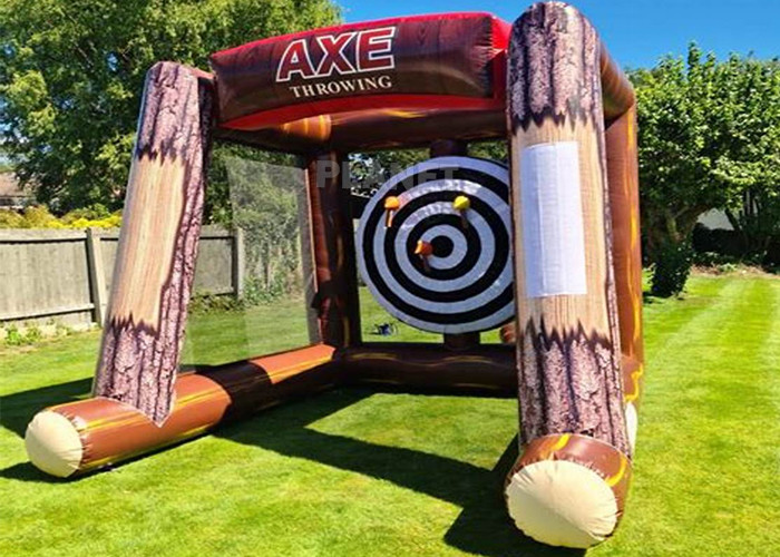 China Interactive Inflatable Battle Axe Game / Inflatable Flying Axe Throwing Challenge Carnival Game wholesale