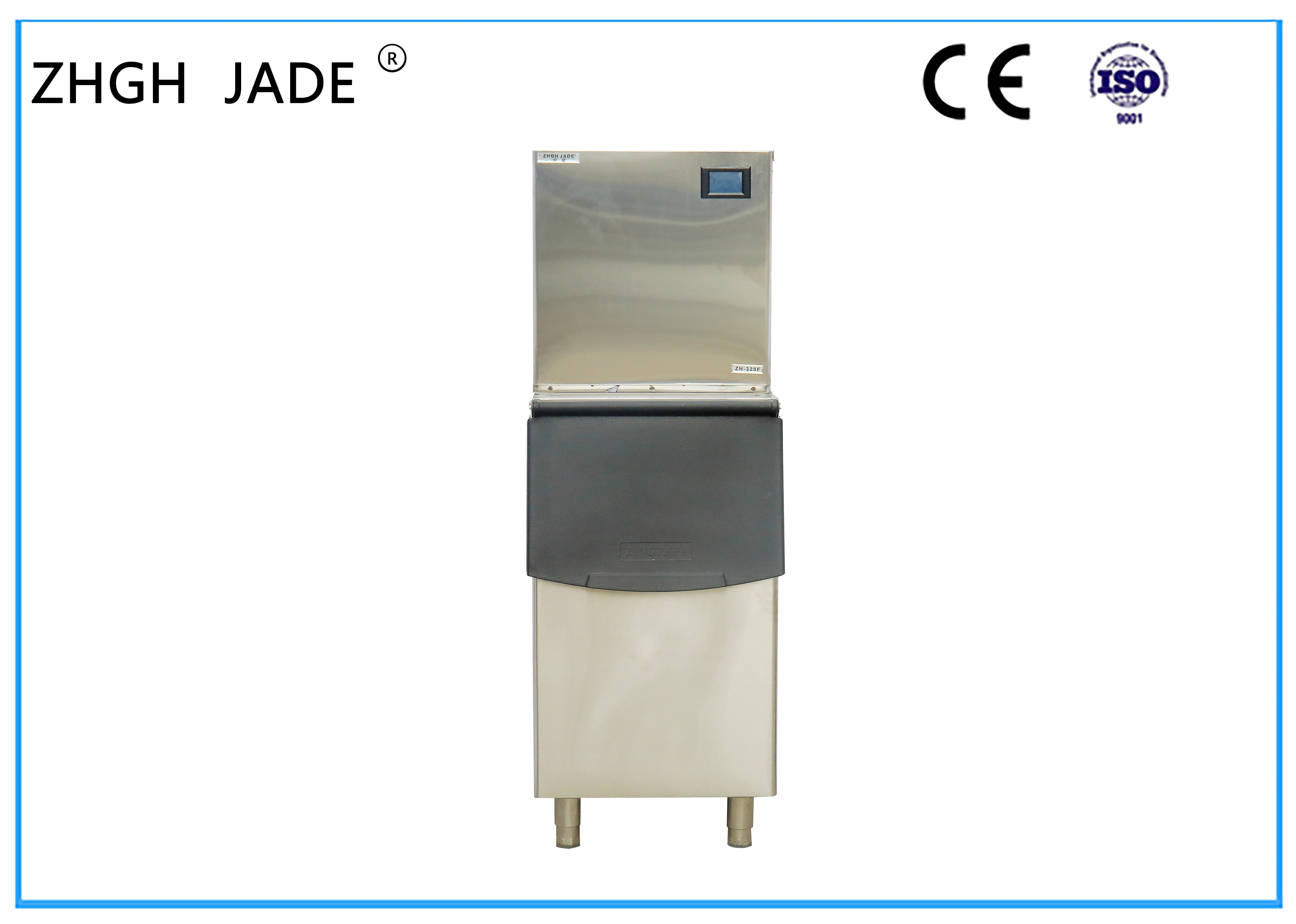 China Silver Exterior Surface Ice Cube Maker Machine Large Ice Capacity SS304 Shell wholesale