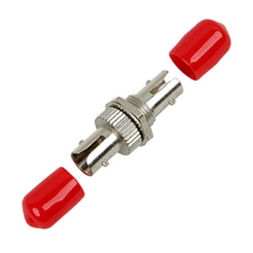 China RED CATV FTTH Fiber Optic Adapters ST To ST Simplex Zinc Alloy wholesale
