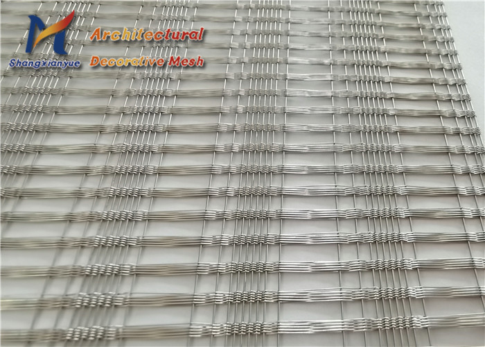 China SS316L Glass Wire Mesh 30m 1.2mm Laminated Glass With Fabric Interlayer wholesale