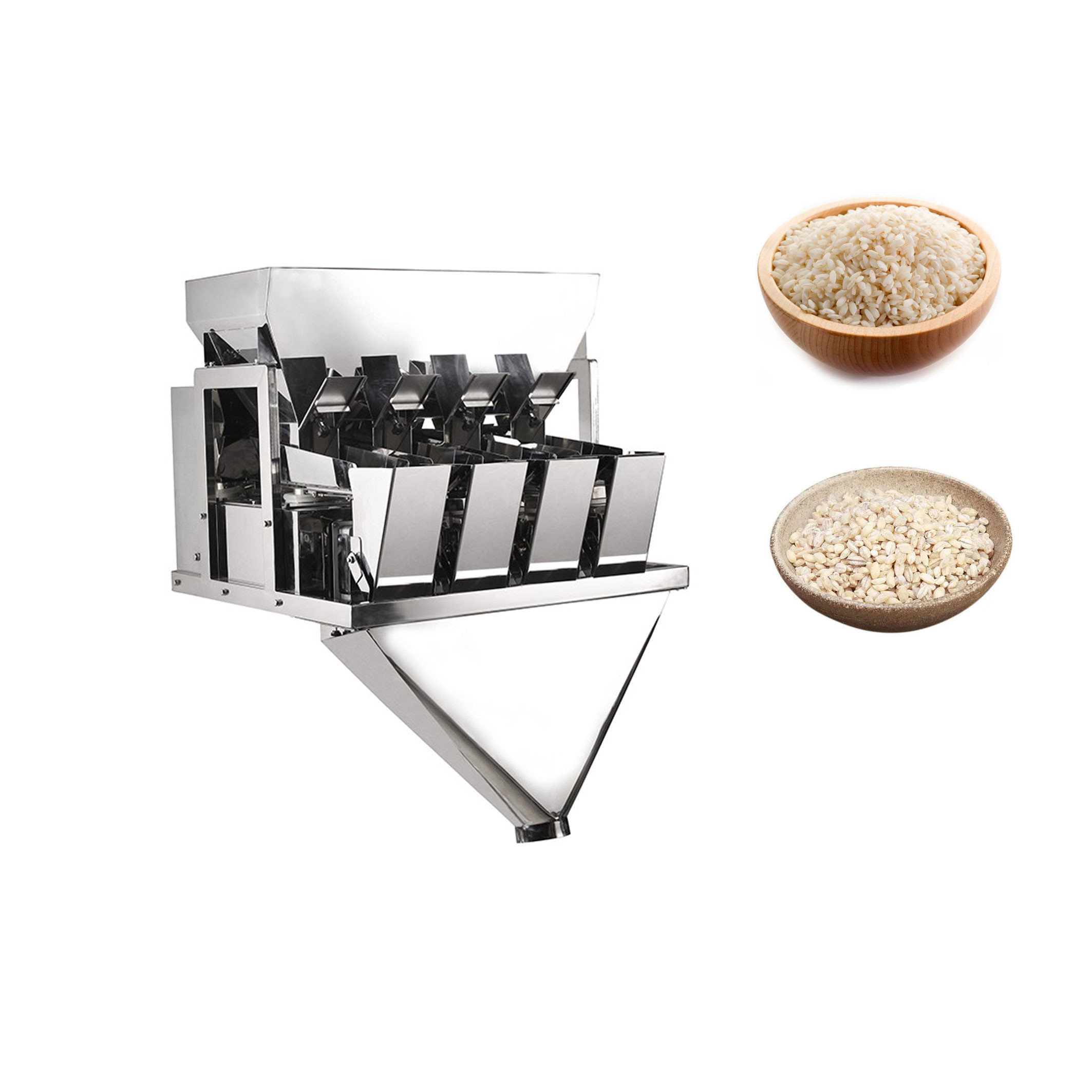 China Automatic Beans Grain 4 Heads Linear Weigher Packing Machine 1000g 2kg wholesale