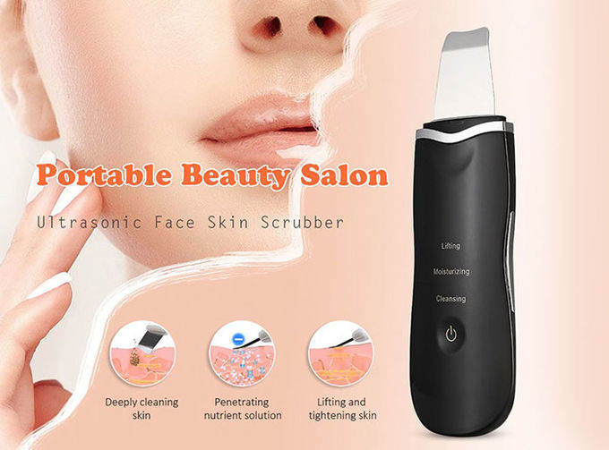 China Rechargeable Ultrasonic Skin Scrubber Machine Facial Skin Scraper CE ROHS Approved wholesale