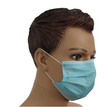 China Breathable Disposable Non Woven Face Mask , Disposable Face Mask Blue And White wholesale
