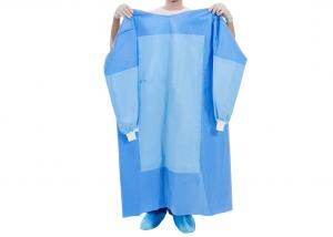 China Non Woven Disposable sterile surgical gown Blue Reinforced Surgical Gown wholesale