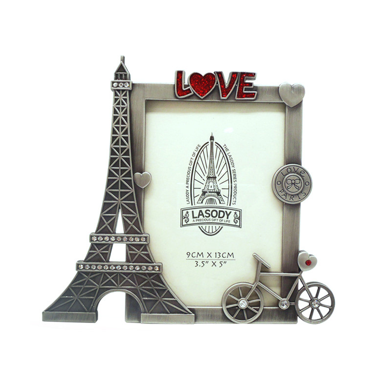 Buy cheap 3.5*5inch Paris Eiffel Tower Souvenir Metal Rectangle Picture Frame With from wholesalers