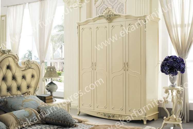 China Palace Style Bedroom Set Wardrobe Cabinet Design 603-1 wholesale