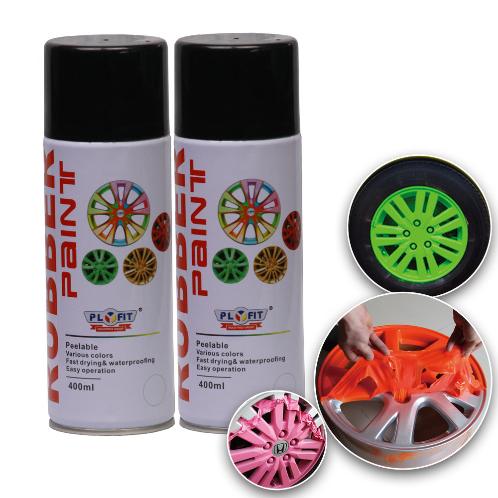 China 400ML Acrylic Rubber Spray Paint Exterior Red Dip Wheel Paint wholesale
