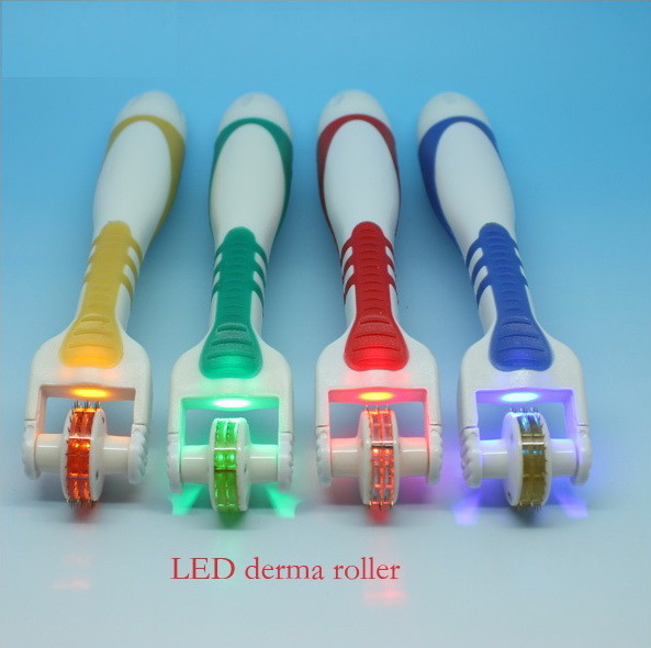 China 75 Needles Body Titanium LED Roller 1.0mm 1.5mm 2.0mm 2.5mm 3.0mm with Plastic handle wholesale