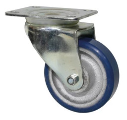 Quality 4 inch swivel aluminium casters rubber trolley wheels 300lbs for sale