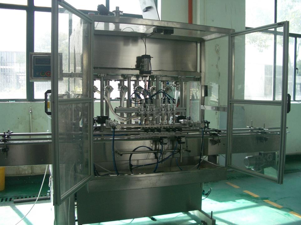 China Automatic Liquid  Piston Filling Machine for Bottling of cosmetics, food, thick cream, oil wholesale