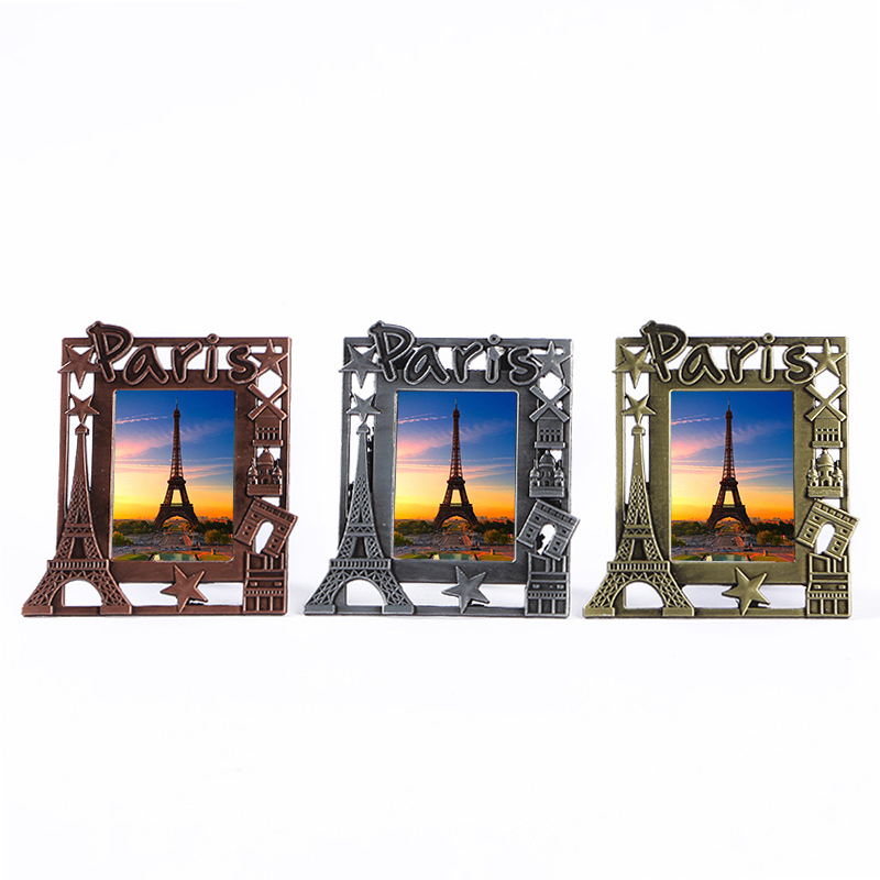 3D Die Casting Sunset Scenery Metal Rectangle Custom Size Picture Frame 3*4cm