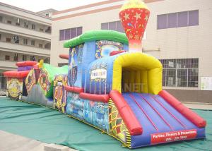 China Challenge Race Inflatable Obstacle Course Train Tunnel Climb Slide wholesale