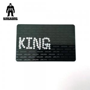 China Customized  Metallic Print Business Cards , Silver / Black Metal Etched Business Cards wholesale