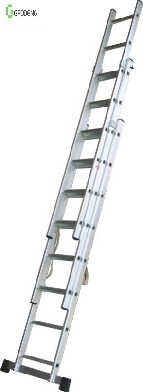 China 3 Floor Aluminium Ladder Telescopic 8 Step 1.4mm 150KG wholesale
