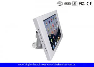 China Metal Ipad Kiosk Enclosure Desktop Rugged With 360 Degree Rotatable Bracket wholesale
