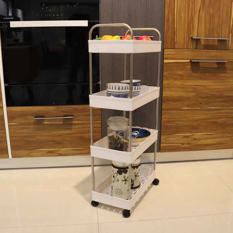 China ODM Movable Home Storage Carts For Tableware PP Plastic Multiscene Use Practical wholesale
